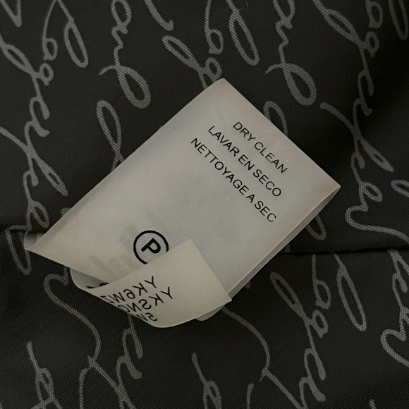 Karl Lagerfeld Plaid Tweed Fringe Crop Full Zip Blazer - Picture 13 of 17